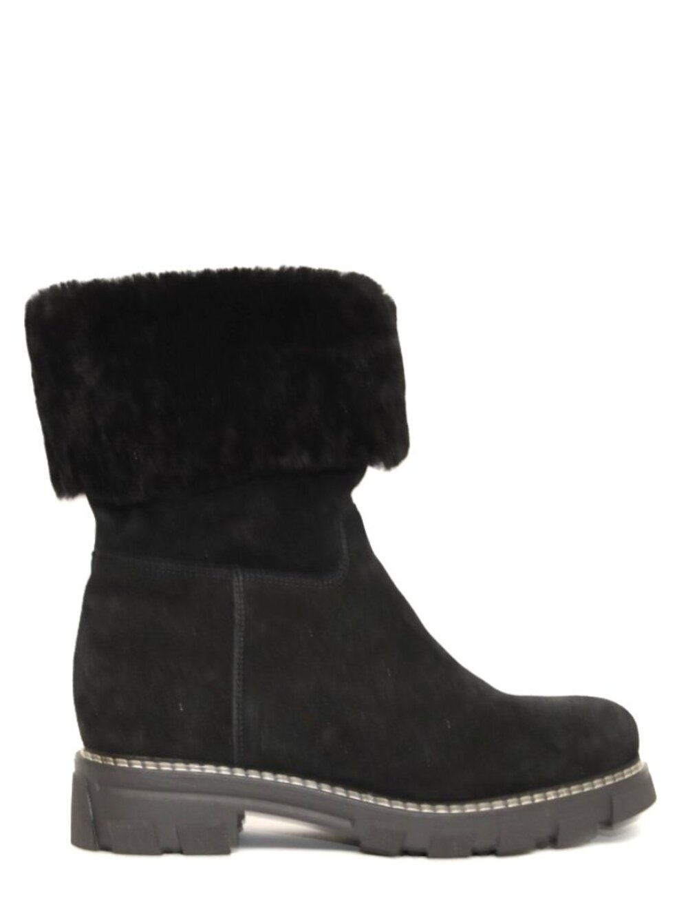 New! La Canadienne Aaron Shearling-Lined Suede Boots Black 11 M DD547
